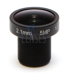 2.1mm, F2.0, 5MP M12 Mount CCTV Lens