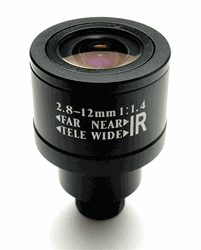 2.8-12mm, F1.4 M12 Mount, Fixed Iris CCTV Lens