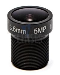 3.6mm, F2.0, 5MP M12 Mount CCTV Lens