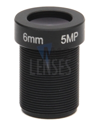 6.0mm, F1.8, 5MP M12 Mount CCTV Lens