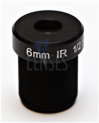6.0mm, F2.0, 5MP M12 Mount CCTV Lens with IR Filter