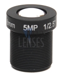 8.0mm, F1.8, 5MP M12 Mount CCTV Lens