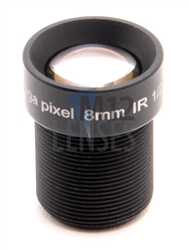 8mm, F2.0, 3MP M12 Mount CCTV Lens